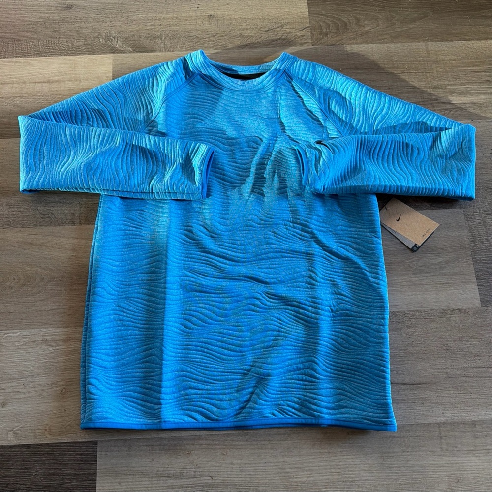 NWT$105 Nike Men's Dri-FIT Tour Quilted Golf Long Sleeve Crew